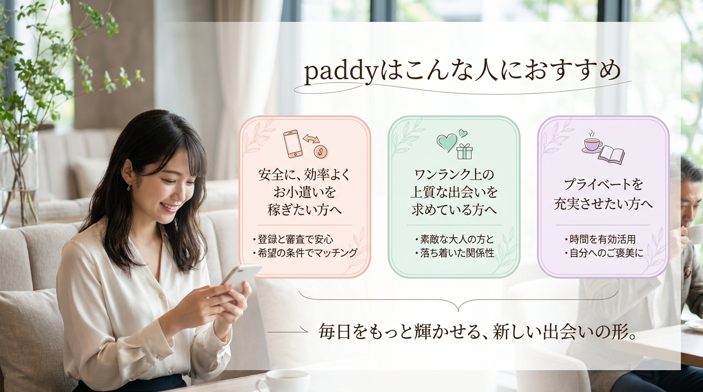 paddyはこんな人におすすめ