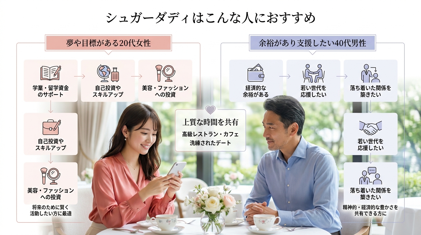 シュガーダディはこんな人におすすめ