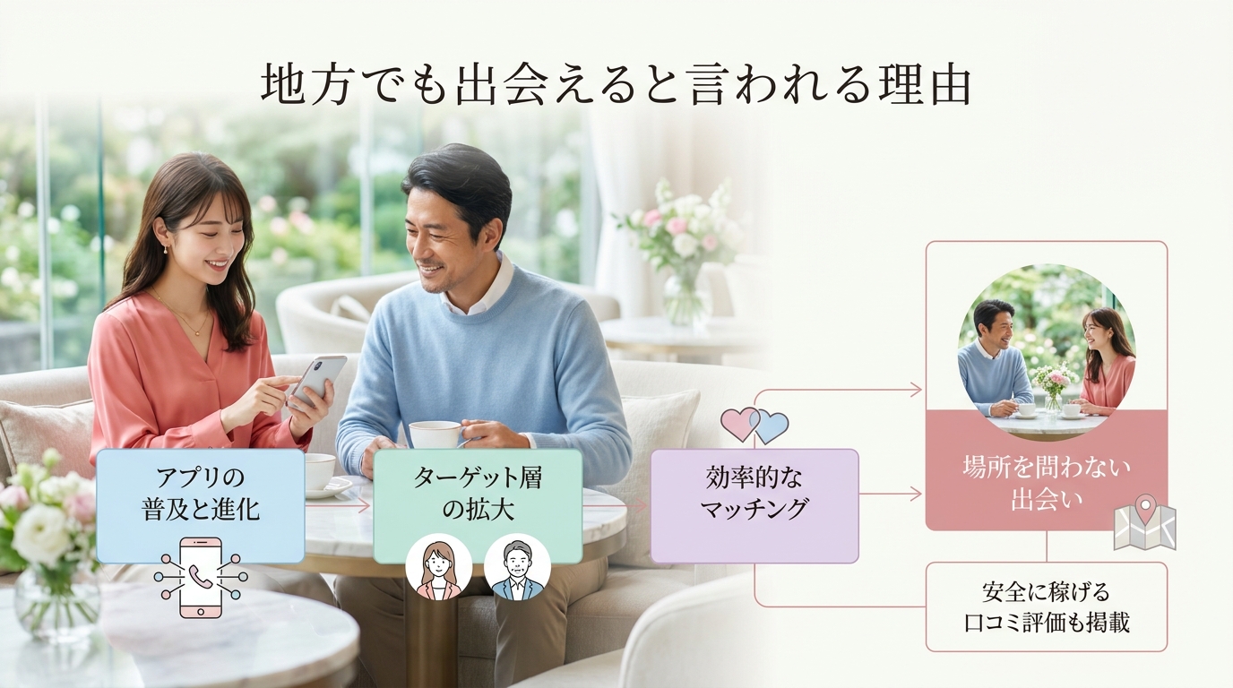 地方でも出会えると言われる理由