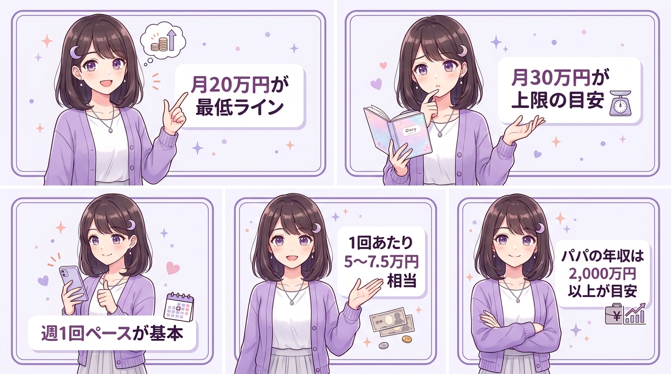 大人ありの定期相場は月20〜30万円が中心価格帯