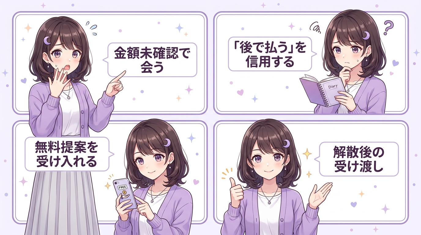 お手当相場は5,000円〜1万円・事前確認が必須
