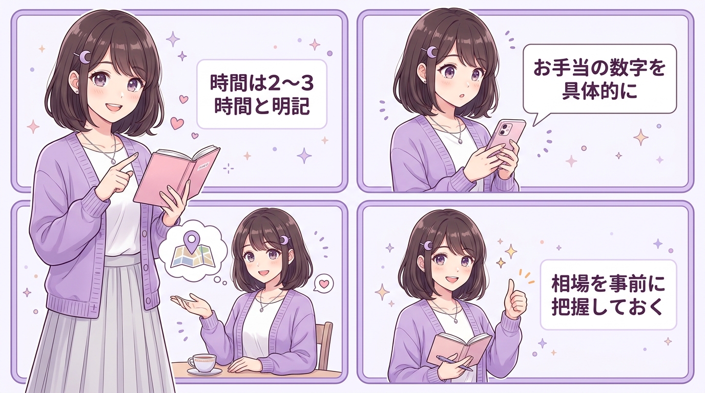 食事デートの金額を提案する例文