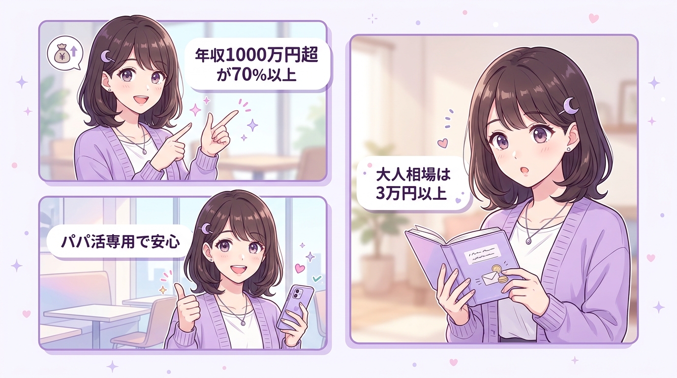 シュガーダディ：20代の大人相場3万円以上が標準