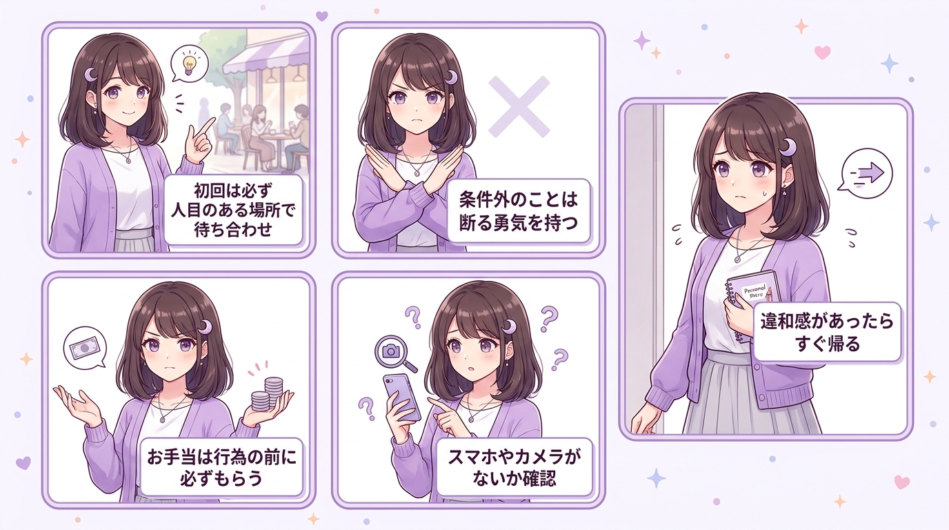 本番強要・未払い・盗撮を防ぐ5つのチェックポイント