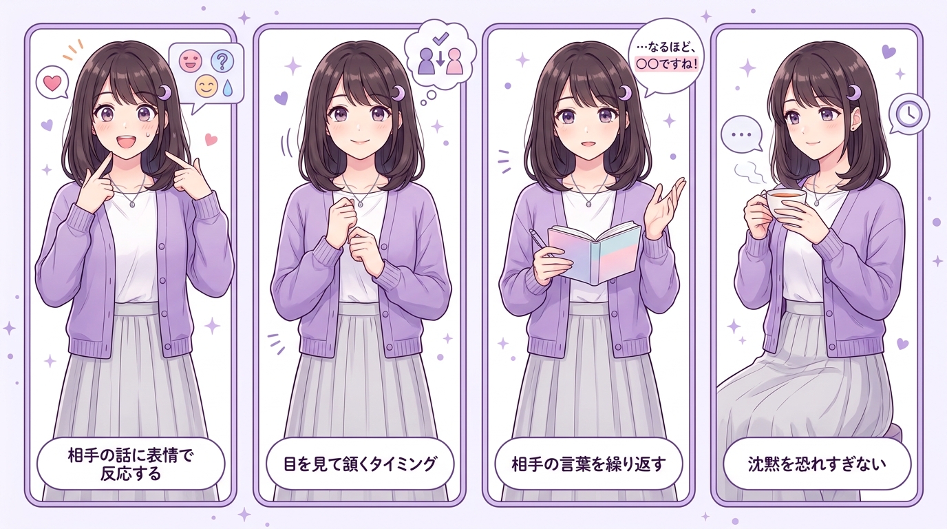 聞き上手になって相槌と共感を意識する