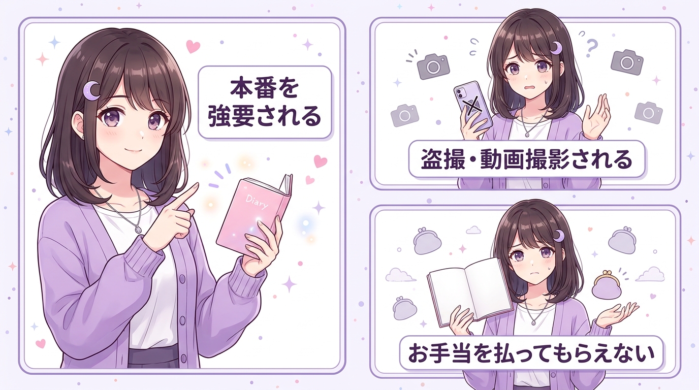 本番強要・盗撮・お手当未払い、プチで頻発する3大トラブル