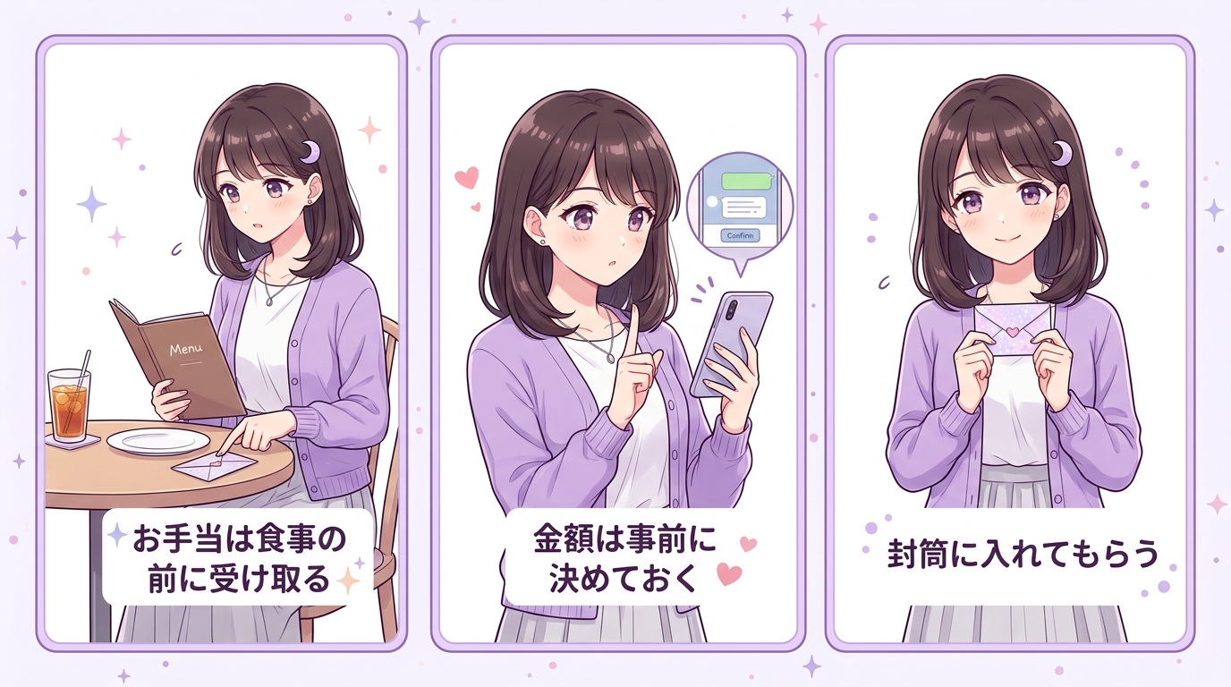 お手当の受け渡しタイミングとトラブル防止策