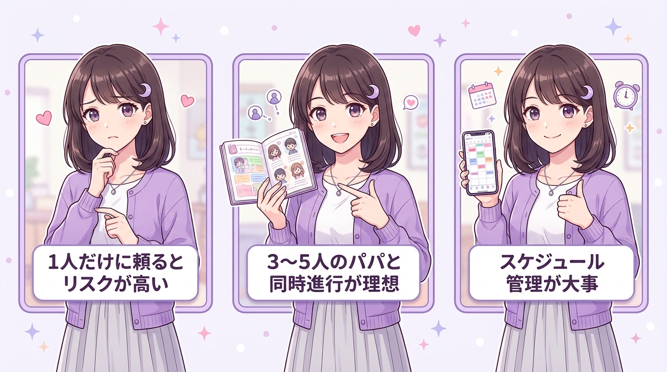 複数のパパと同時進行で安定させる
