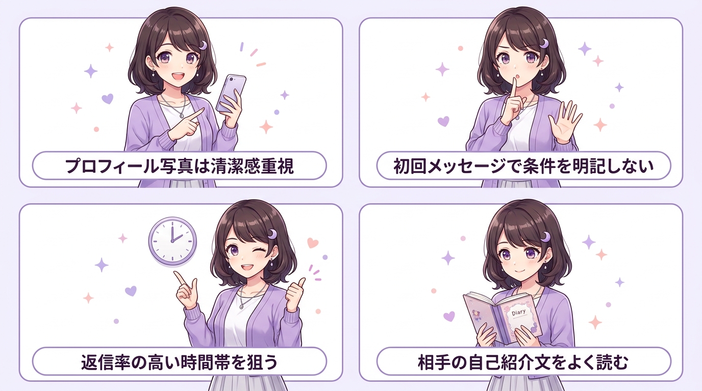 STEP1:パパ活アプリでプチ希望の相手を検索・マッチング