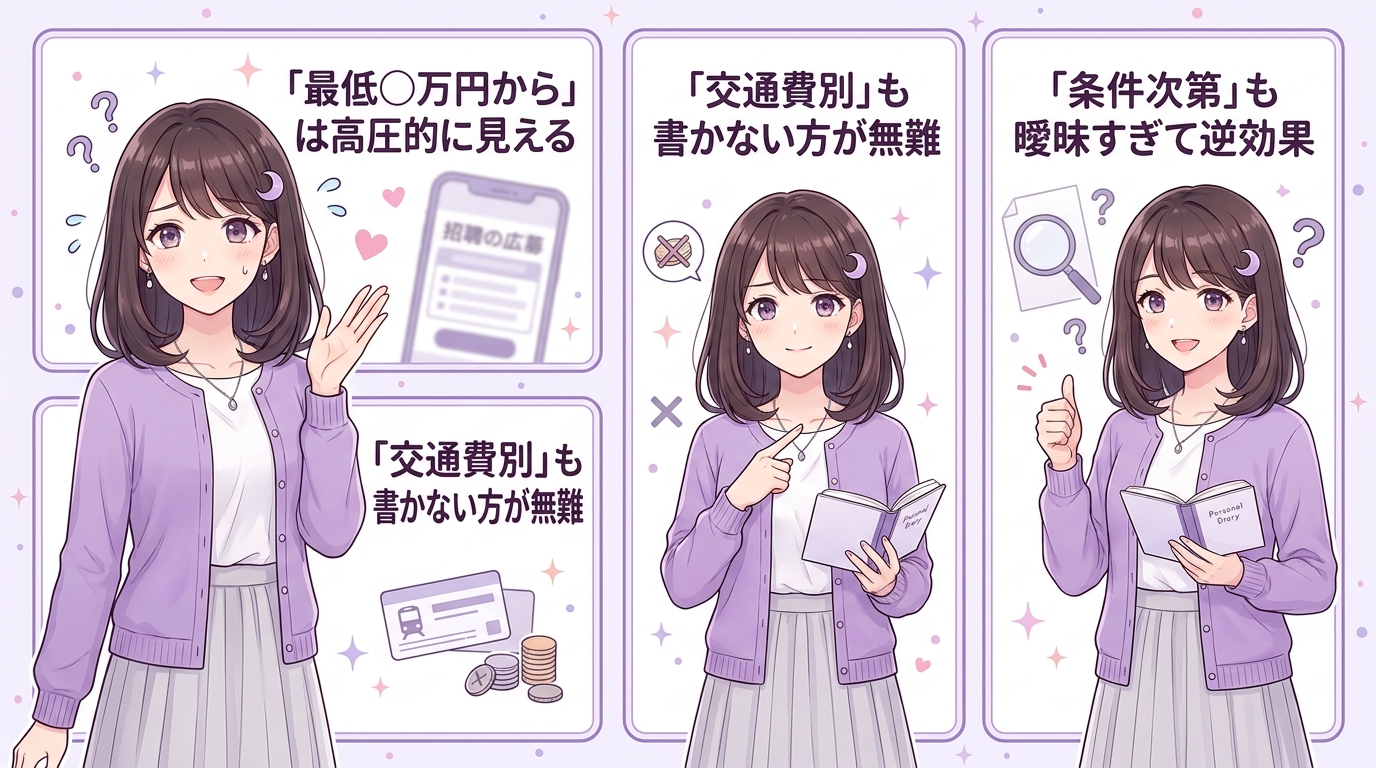 お金・条件を前面に出す表現