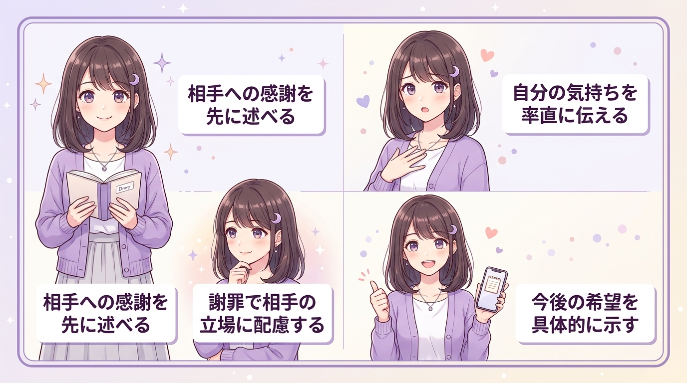 感謝と申し訳なさを同時に伝える話法