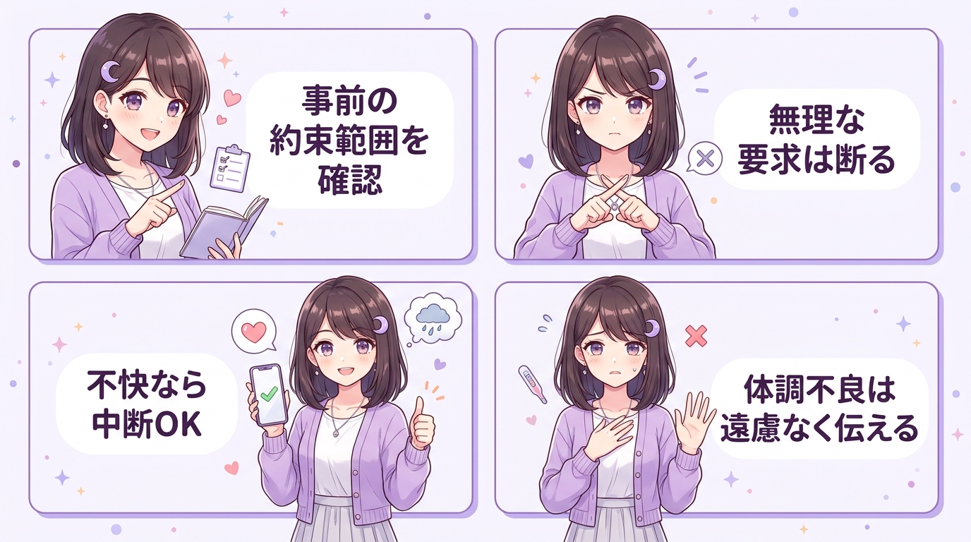 Step4:シャワー・大人の時間の過ごし方