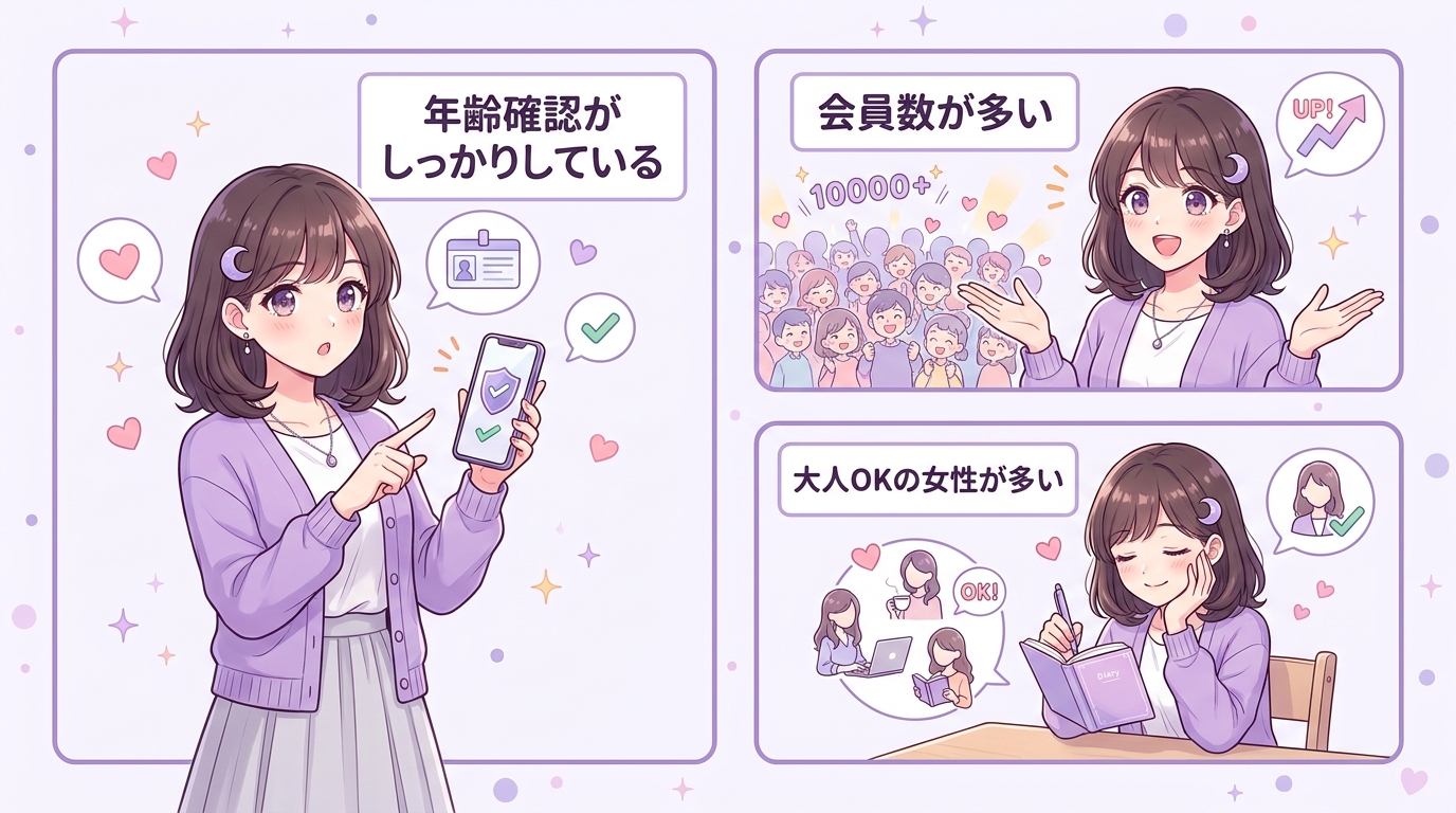 アプリ選びで重視すべき3つの条件