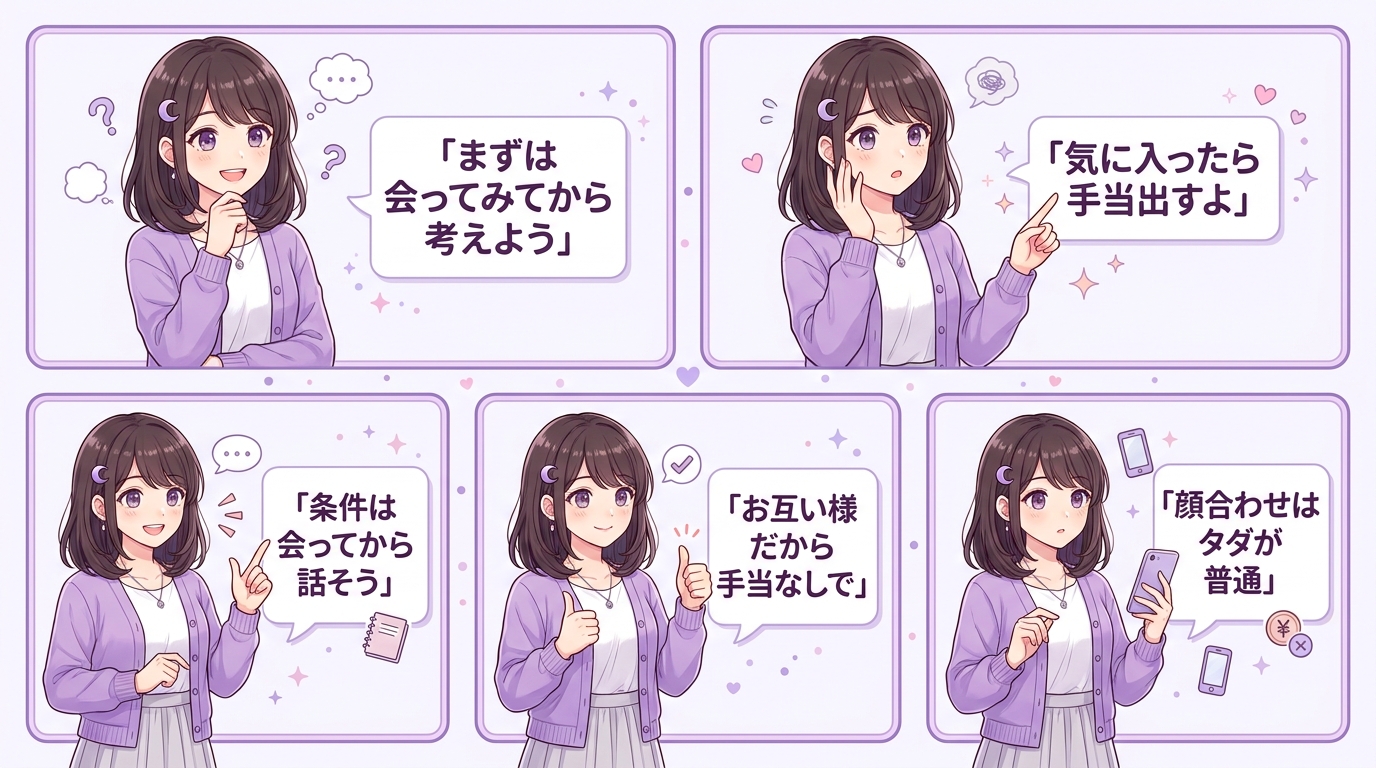手当なしパパを見抜くメッセージの警戒ワード