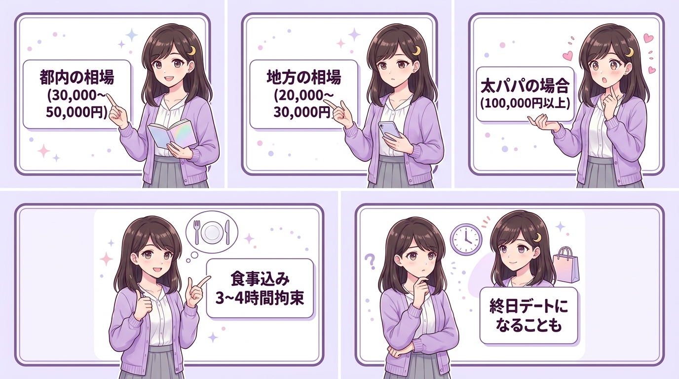 大人ありパパ活の相場は30,000円〜が目安