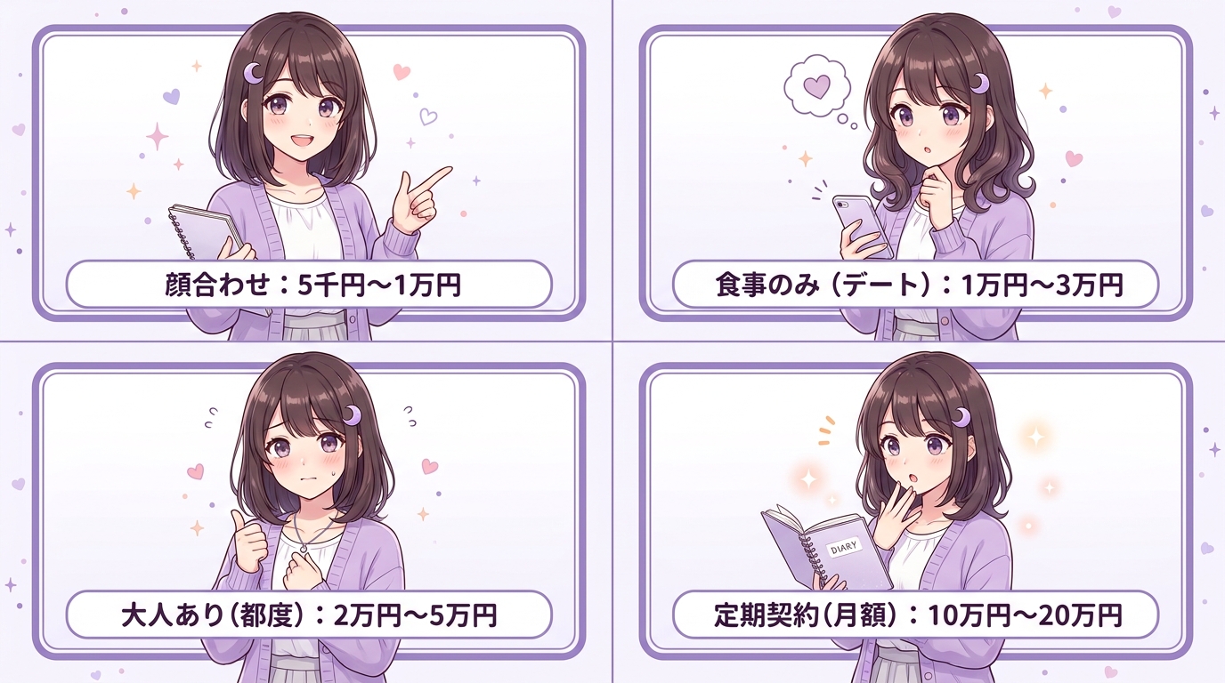 パパ活の相場はいくら?