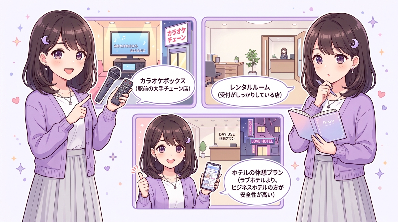 密室を避ける場所選び—カラオケ・レンタルルームの選定基準
